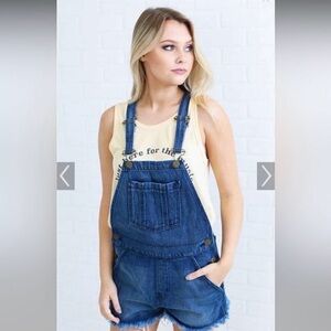Show Me Your Mumu Georgia Overalls in “Pacific Wash"